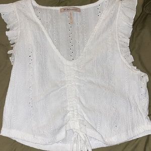 BCBGeneration White Eyelet Top
